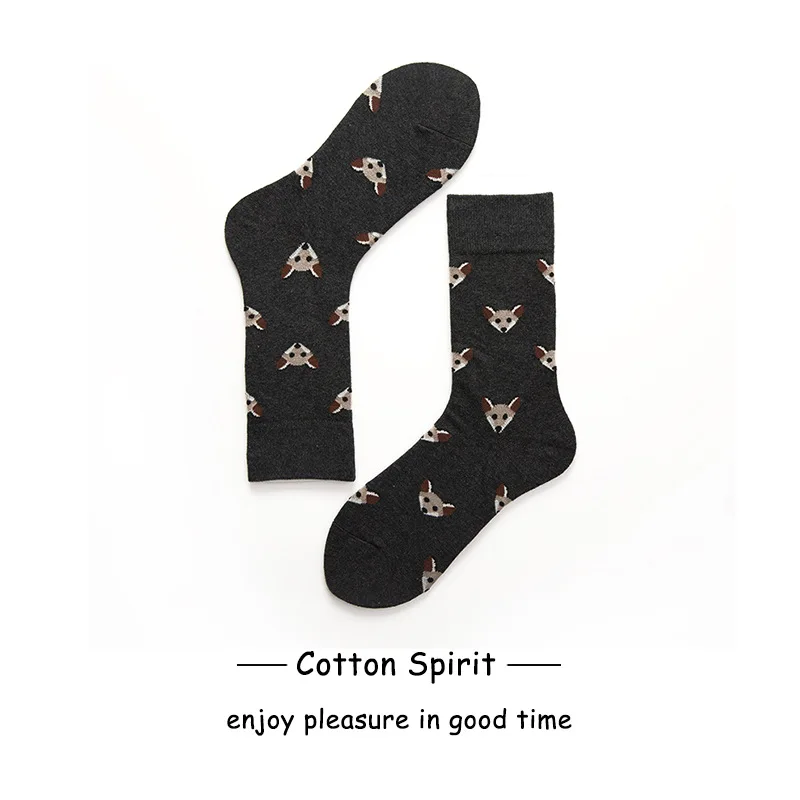 Women Men Solid Fox Cotton Sport Socks Ankle Sock Unisex Animal Print Short Winter Socks 5 pairs/ lot AL202SC