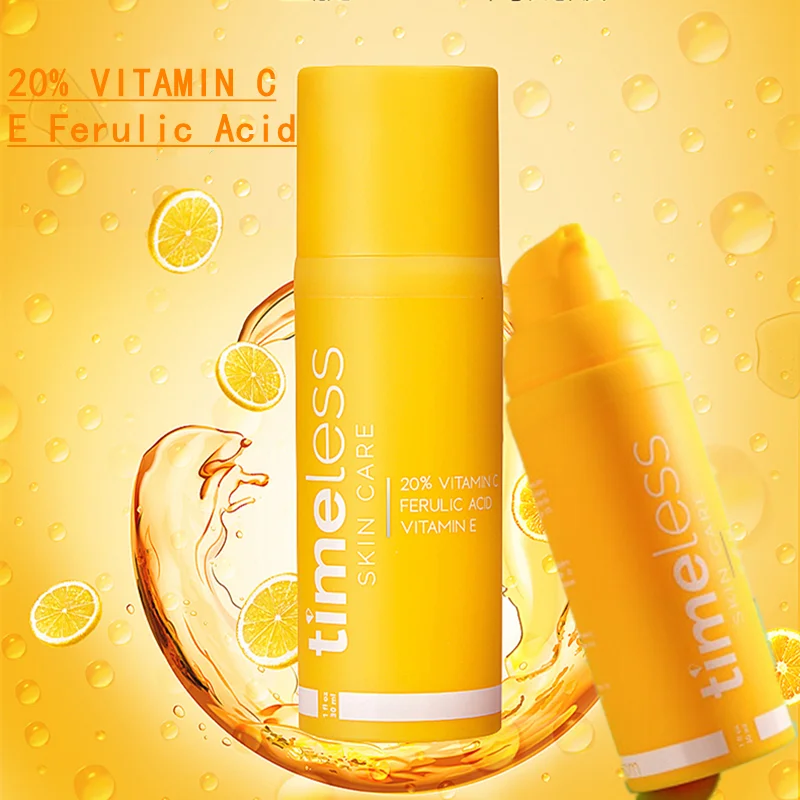 

Timeless 20% Vitamin C + E + Ferulic Acid serum Whitening Moisturizing Essence Remove Dark Spots Brighten skin Color Antioxidant