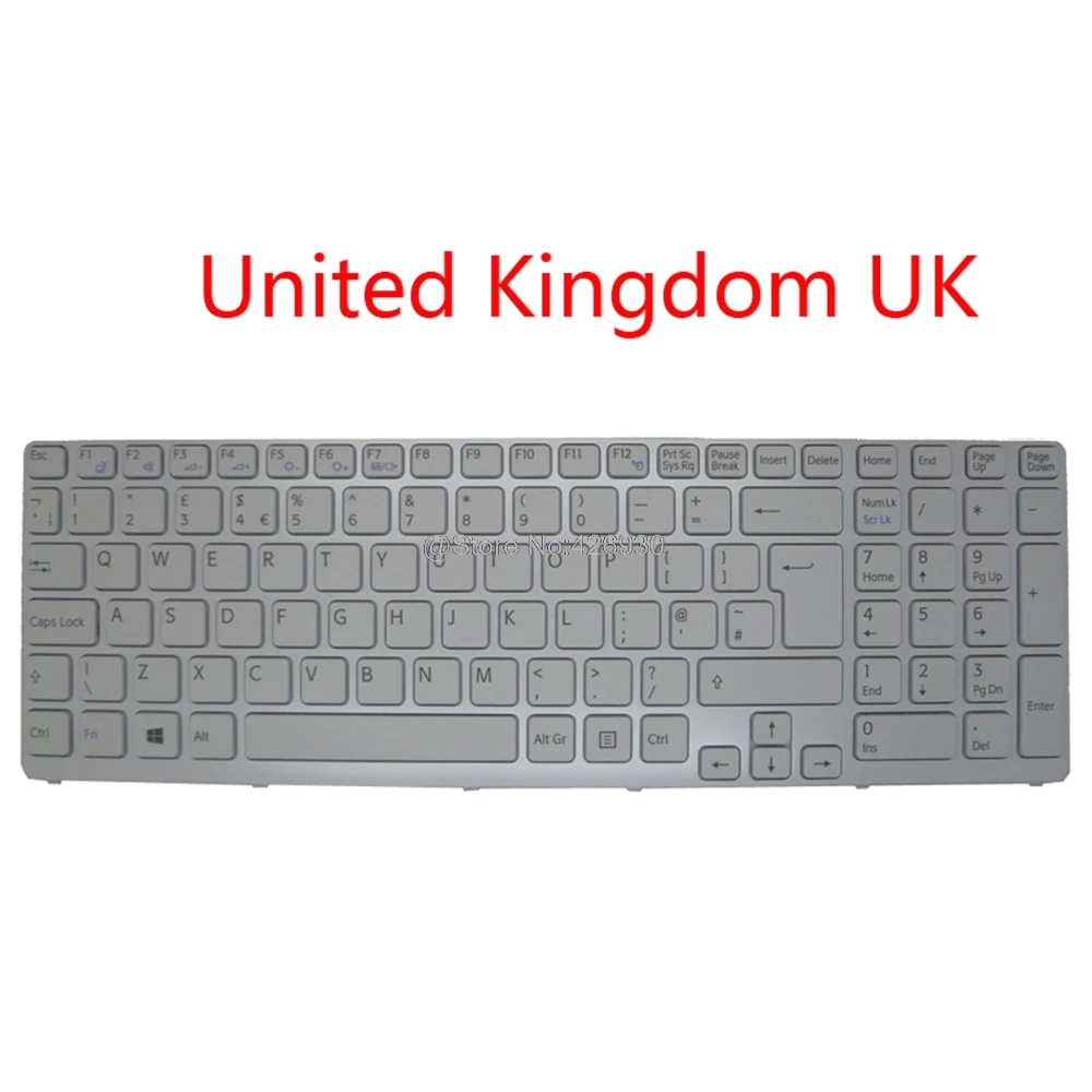 

Laptop UK BG HU BE GR IT GK SL Keyboard For SONY SVE151 SVE17 Bulgaria Hungary Belgium Germany Italy Slovenian United Kingdom
