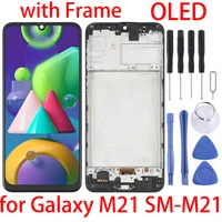 oled for m21 lcd for galaxy m21 sm m215 lcd displayframe touch screen digitizer for samsung galaxy m21 sm m215