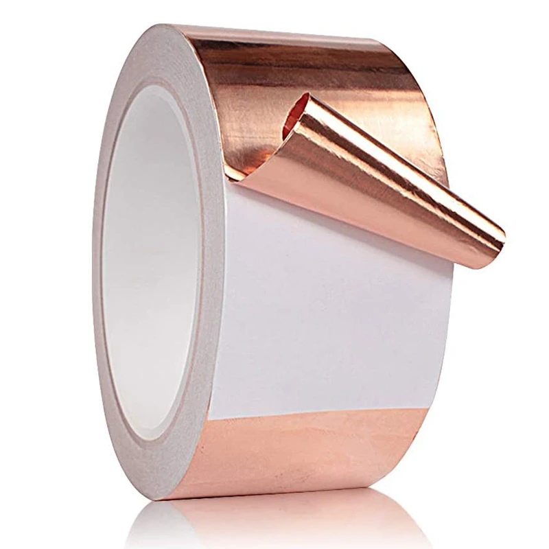 

PPYY-Copper Foil Tape 27Yards x 2 Inch for EMI Shielding Conductive Adhesive for Electrical Repairs,Snail Barrier Tape Guitar