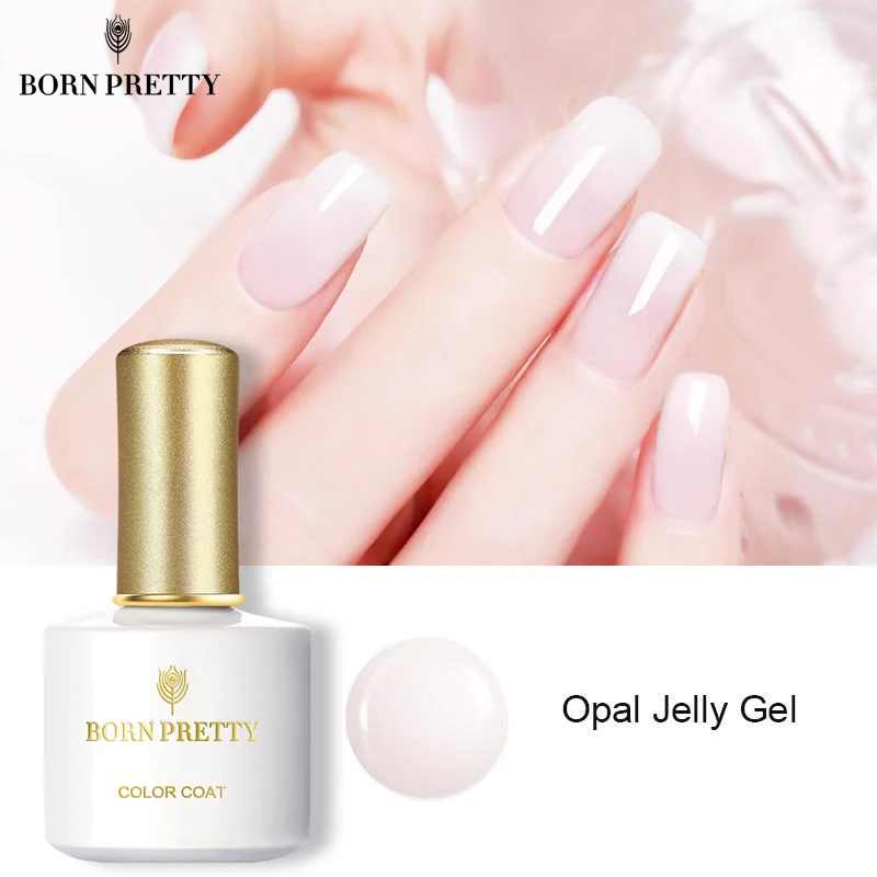 BORN PRETTY 10 мл Опаловое Желе Гель лак белый полупрозрачный для ногтей Дизайн