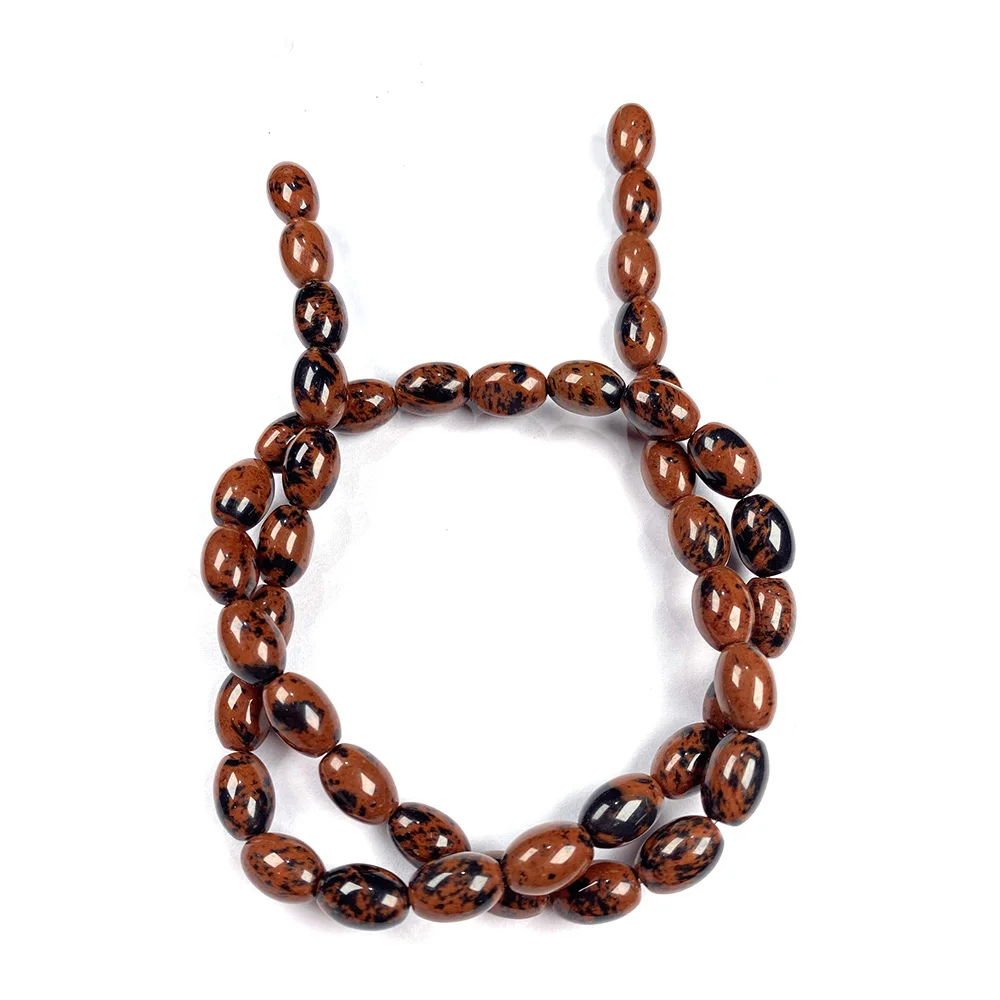 

44Pcs Natural Stone Beads Rice-shaped Semi-precious Loose Beads For DIY Necklace Bracelet Anklet Jewelry Accessory Making