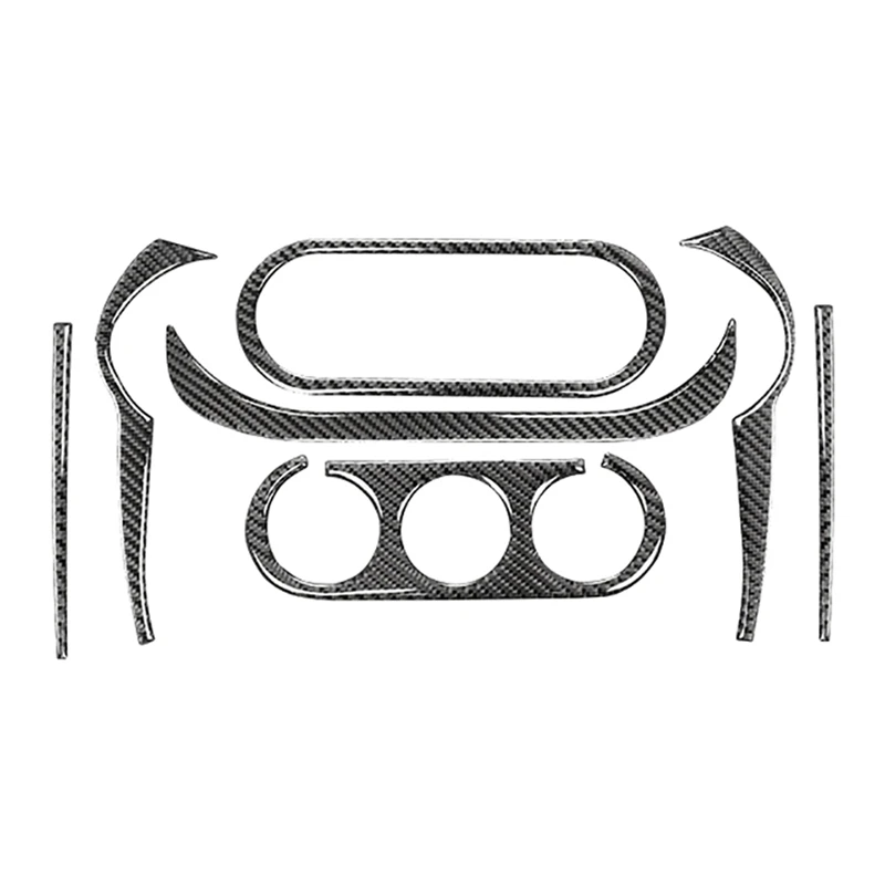 

For Mitsubishi Lancer 2008-2015 Carbon Fiber Car Control Console Button Panel Sticker Cover Trim Frame Decor Accessories