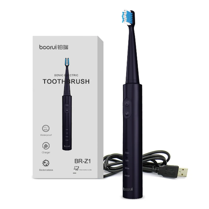 Owerful Ультразвуковая электрическая зубная щетка USB перезаряжаемая для взрослых электронная моющаяся