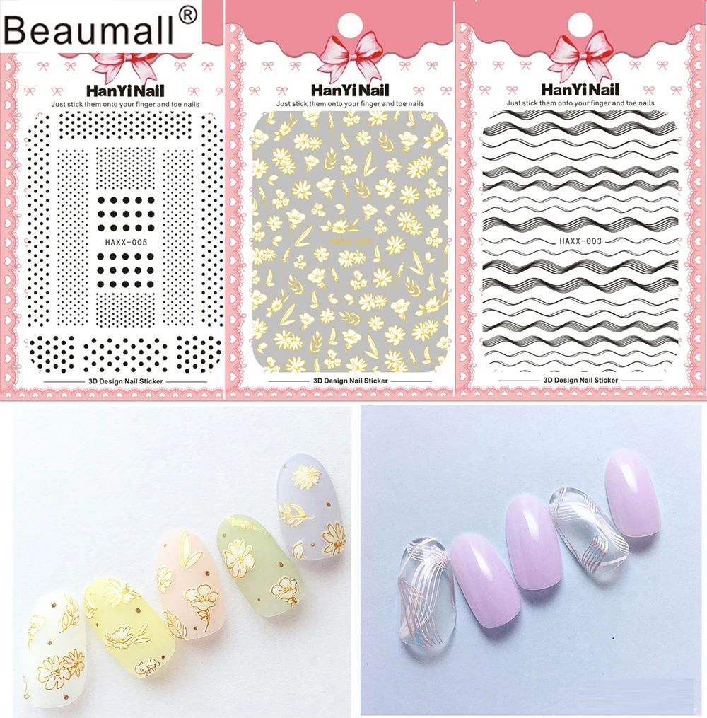 Элегантные узоры! Лак для ногтей на спине клей деколь декорации дизайн Стикеры