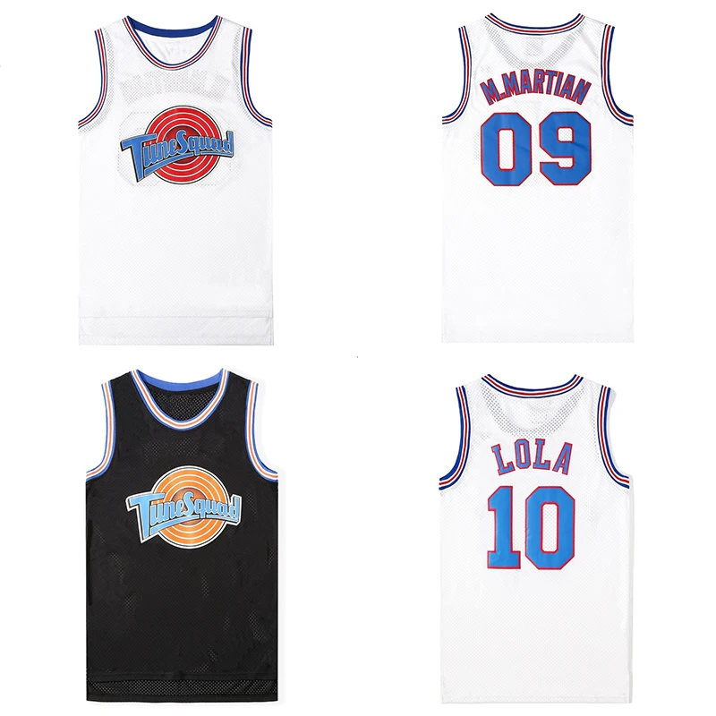 

Movie Cosplay Costumes Space-Jam #23 JD #1 BUGS #10 LOLA #22 Murray Bunny Basketball Jersey Stitched Number