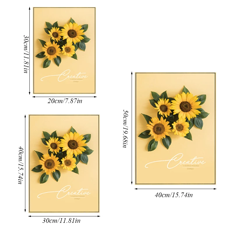 

Wall Art Canvas Painting Sunflower Leaves Plant Nordic Posters And Prints Abstract Sculpture Wall Pictures For Living Room Decor