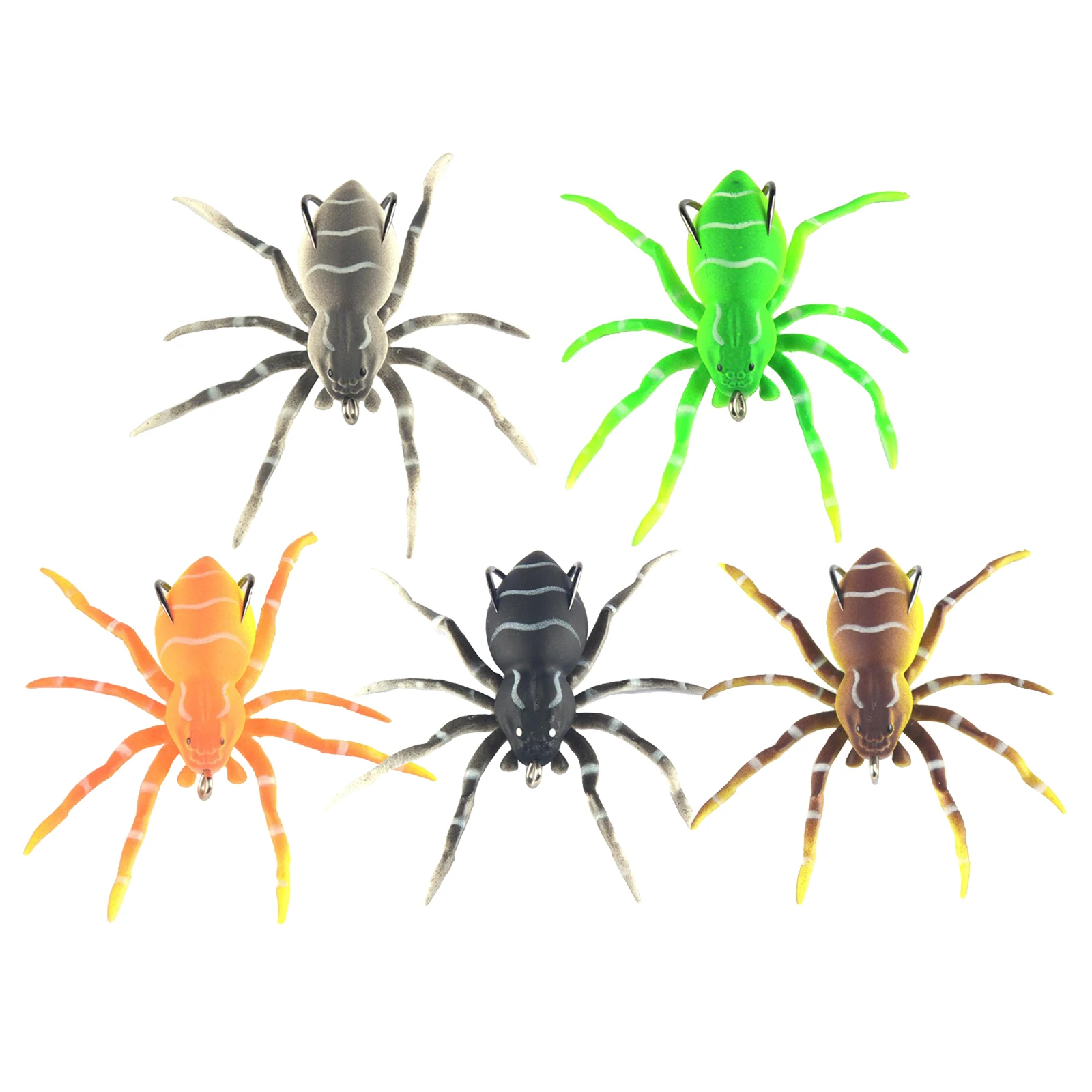 

Weedless Spider Fishing Lure with Realistic Design, 3", 1/4oz, Soft Baits, for Outdoor Fishing