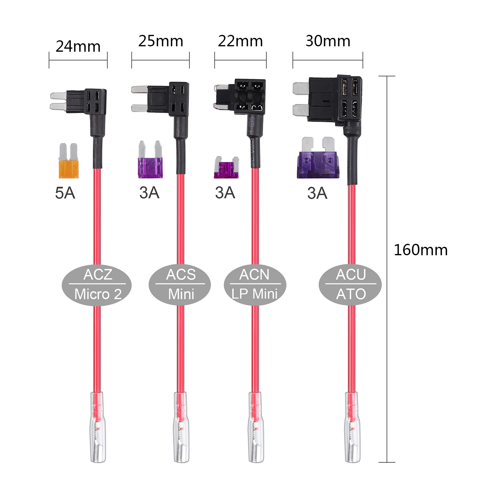 

AUTOUTLET Universal HardWire Fuse Box Car Recorder Dash Cam HardWire Kit + Micro USB For Car DVR Recorder Hard Wire 12-24V