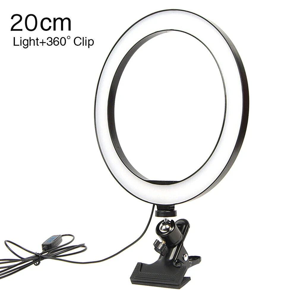 

Portable selfie ring light for Youtube live streaming studio video LED dimmable photography light with USB cable