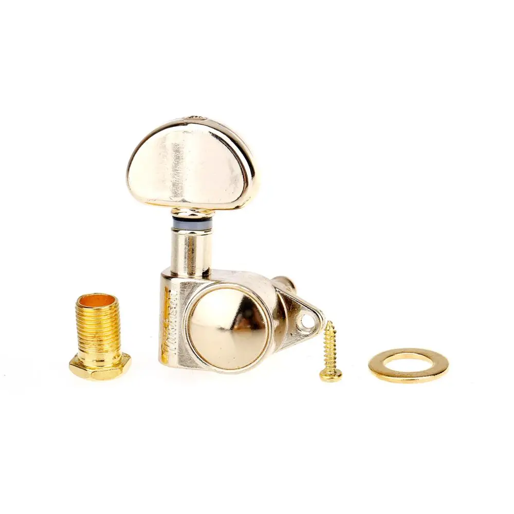 Wilkinson 3R3L Roto Style Sealed Guitar Tuners Machine Heads Tuning Pegs Keys Set for Gibson or Epiphone Les Paul Gold | Спорт и