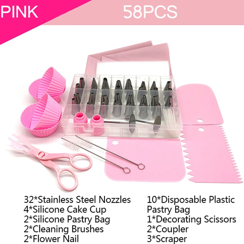 40/58/60 шт инструменты для выпечки крем Трансом глазурь трубопроводов сопла