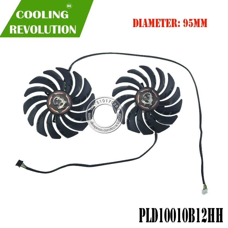 

95MM PLD10010B12HH DC12V 0.40A 4PIN graphics fan RTX2070 X-8G Cooling Fan for MSI RTX 2070 GAMING Z Card Fan