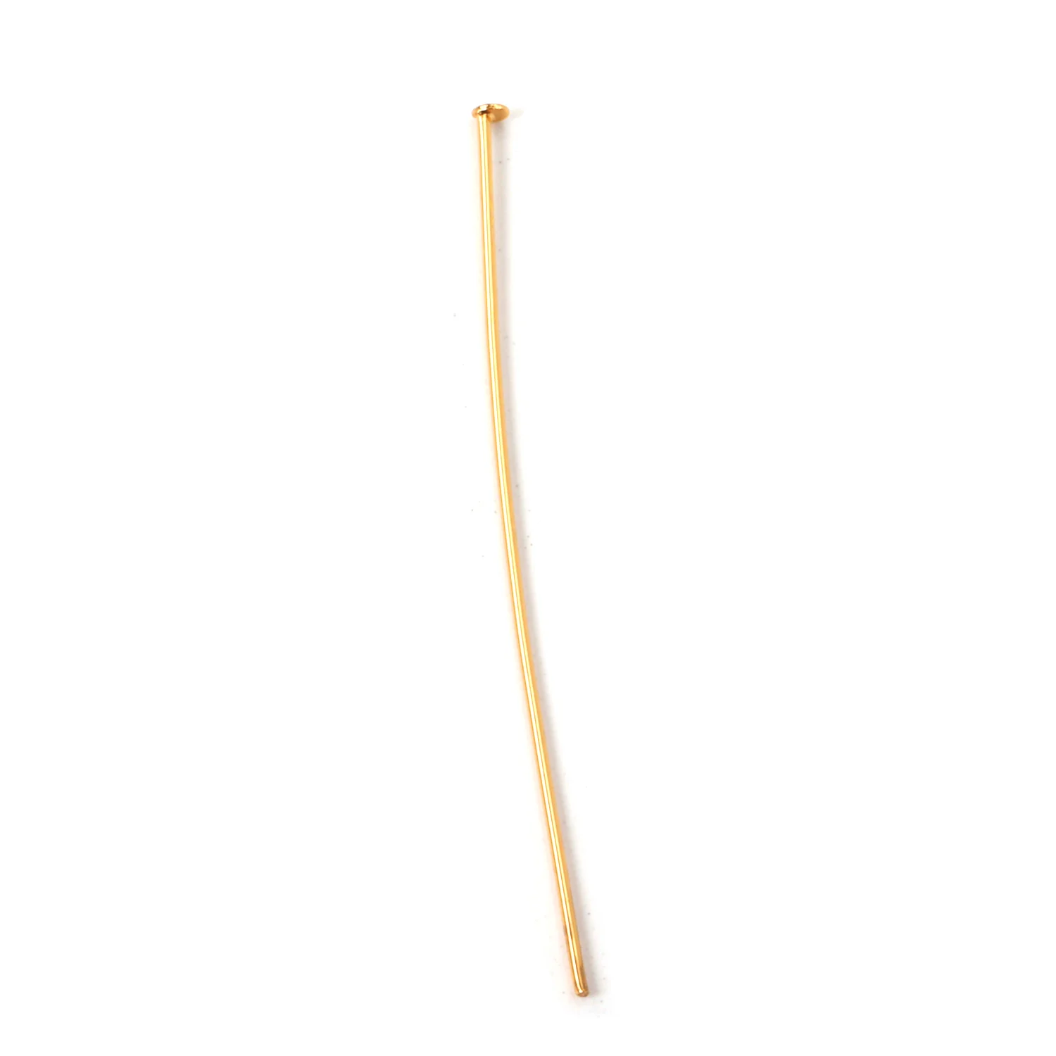 

100 Pcs/Lots Flat Head Needle Stainless Steel Pin Head Pins Gold Color Head Pins For Jewelry Findings Making DIY Needles
