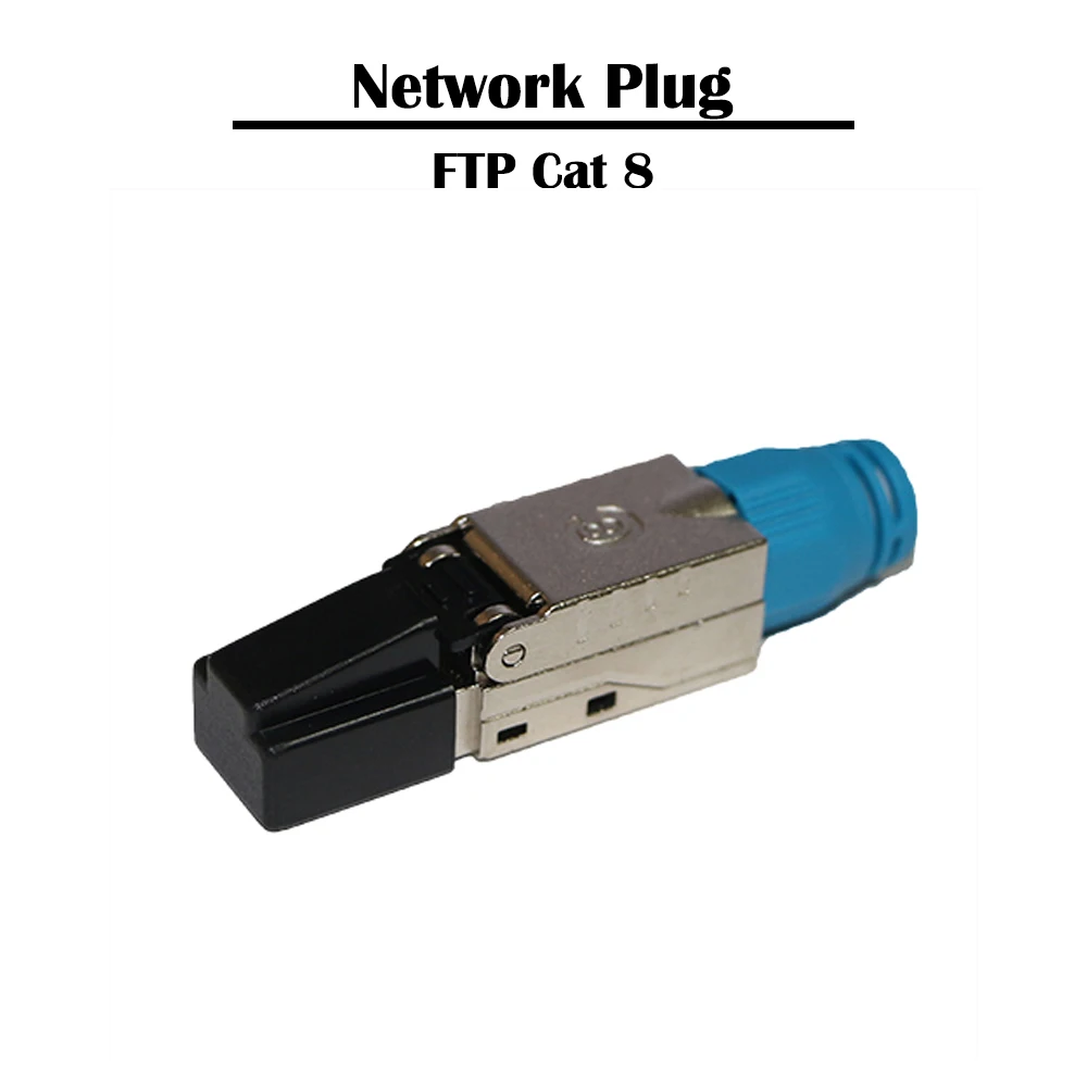 Сетевой штекер 50 шт./лот Cat 6A/Cat 8 Ethernet RJ45 Защитная полевая штепсельная вилка FTP