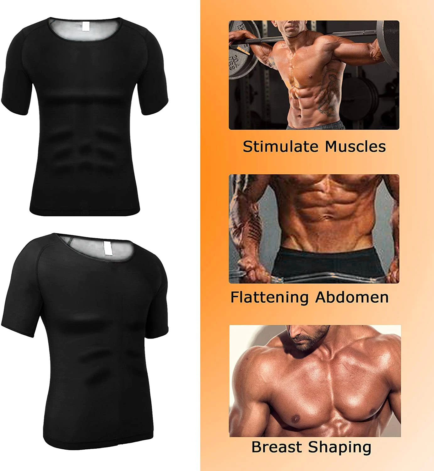 Мужская футболка для фитнеса формирователь сауны потери веса жилет полимерный