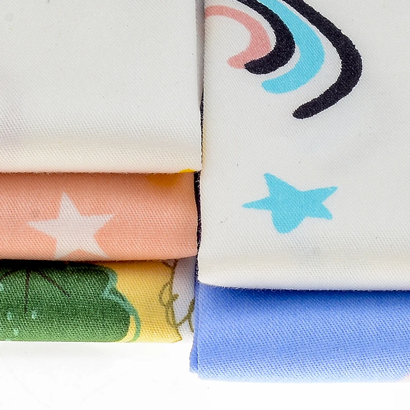 

5 Pcs/Lot,RAINBOW Style Printed Twill Cotton Fabric,Patchwork Clothes For DIY Sewing Quilting Baby&Children's Material,100x160cm