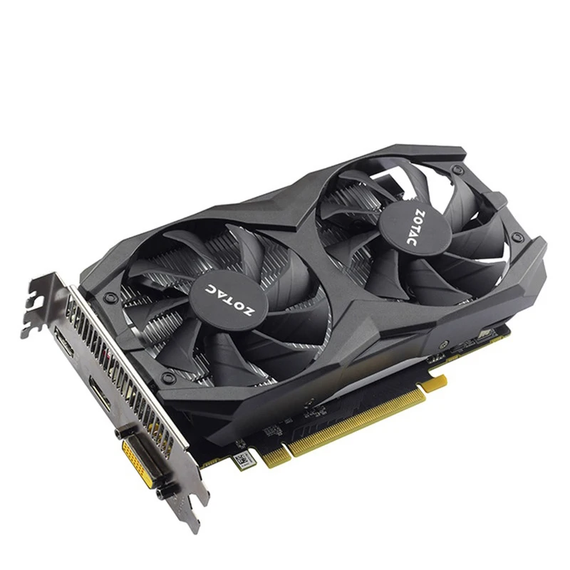 Видеокарта ZOTAC NVIDIA GTX1050 Ti для игрового ПК видеокарта GeForce GTX 1050 4 ГБ DDR5 128 бит бывшая