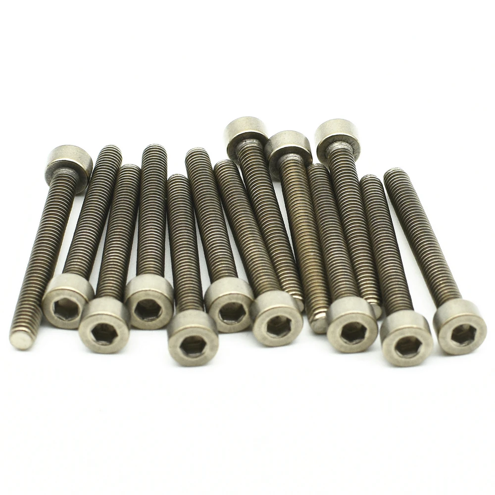 Titanium Bolts M3 M4 M5 8 10 15 20 25 30 40 50mm Ti Bolt Hexagon Socket Allen Drive Column Head Screws Fastener DIN912 20pcs|titanium bolts|ti boltm3