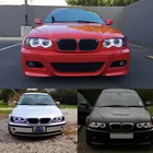 Ультра яркий 4*131 мм 3528 SMD СВЕТОДИОДНЫЙ ангельские глазки для BMW E39 E46 E38 E36 проектор светодиодный ная фара гало кольцо комплект белый для bmw e39 E46