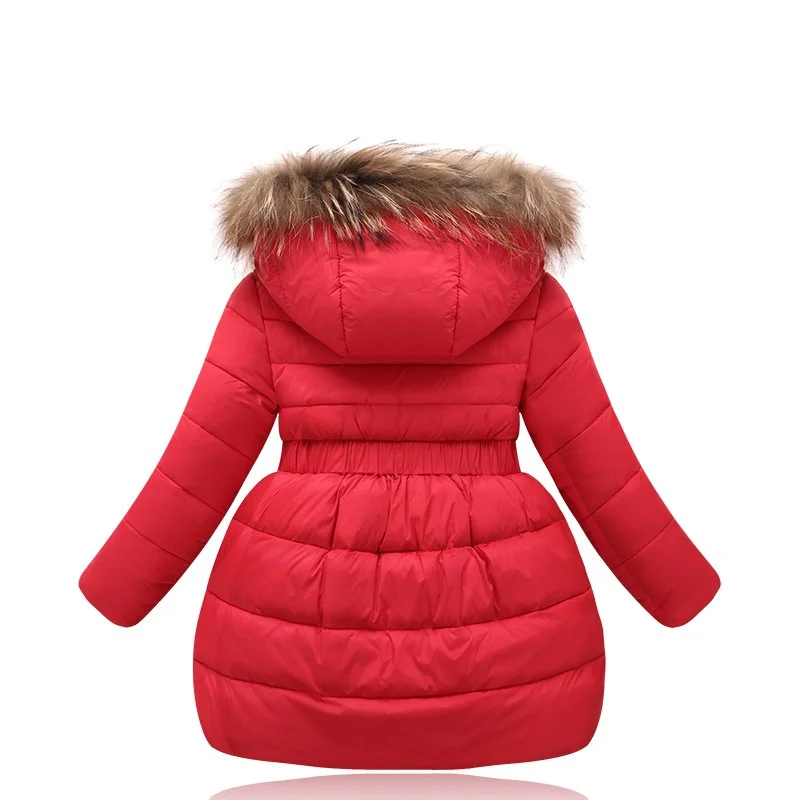 Модная детская куртка на утином пуху для зимы 100% длинная плотная теплая зимняя