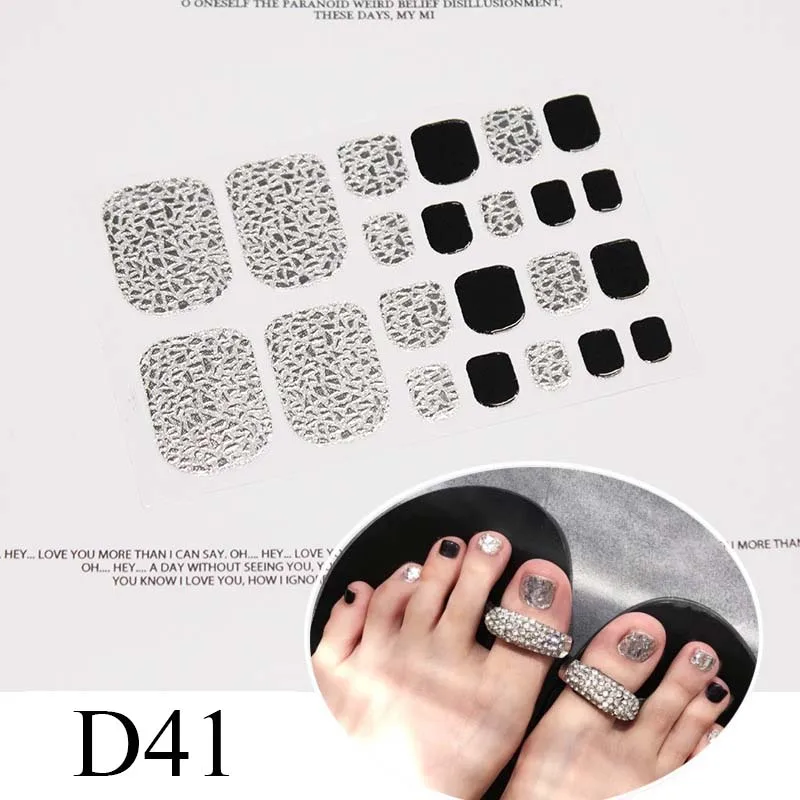 

D41 Nail Sticker Feathe DIY Manicure Slider Embossed Adhesive Nail Art Tips Decorations Decals