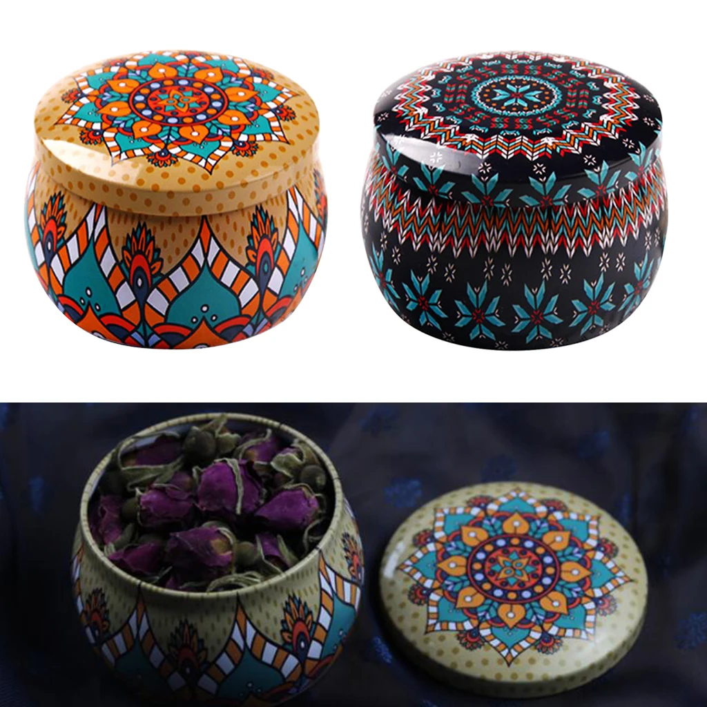 2 шт. Жесть Чай горшок жестяная коробка небольшой домашний сад личность конфетная