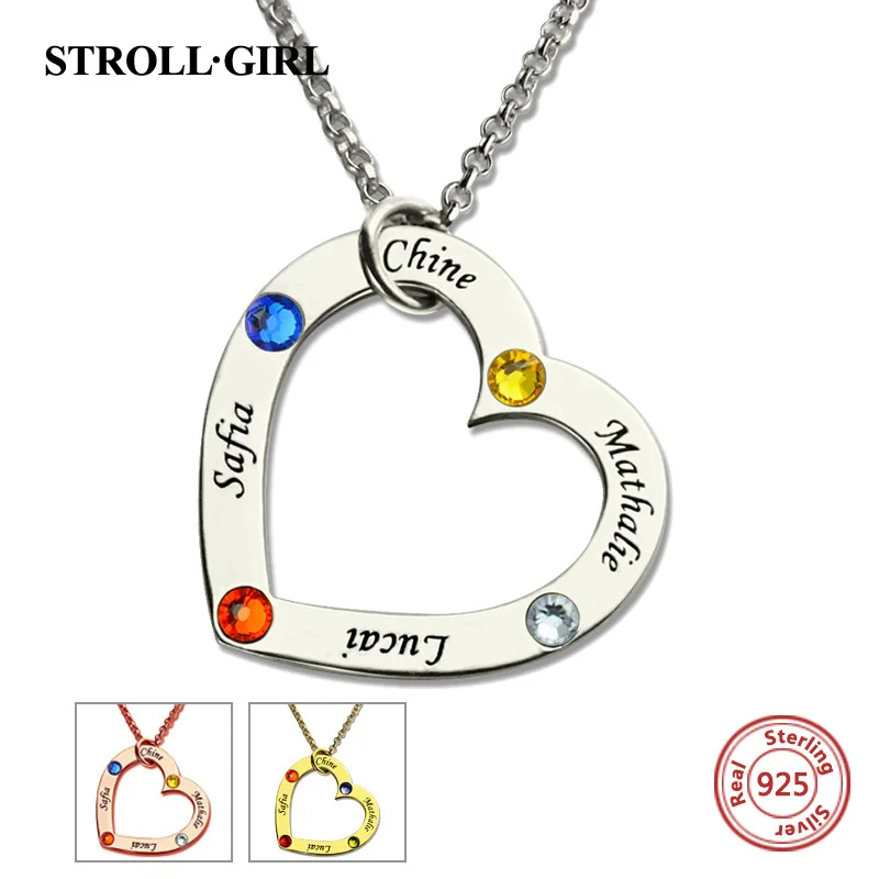Strollgirl 925 стерлингового серебра на день рождения с подвеской в форме сердца