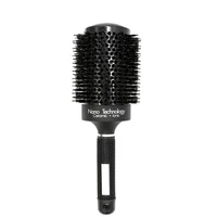 new professional black boar bristle nano ceramic hair round brush hairdressing curling brush hair blowing salon hairdresser comb