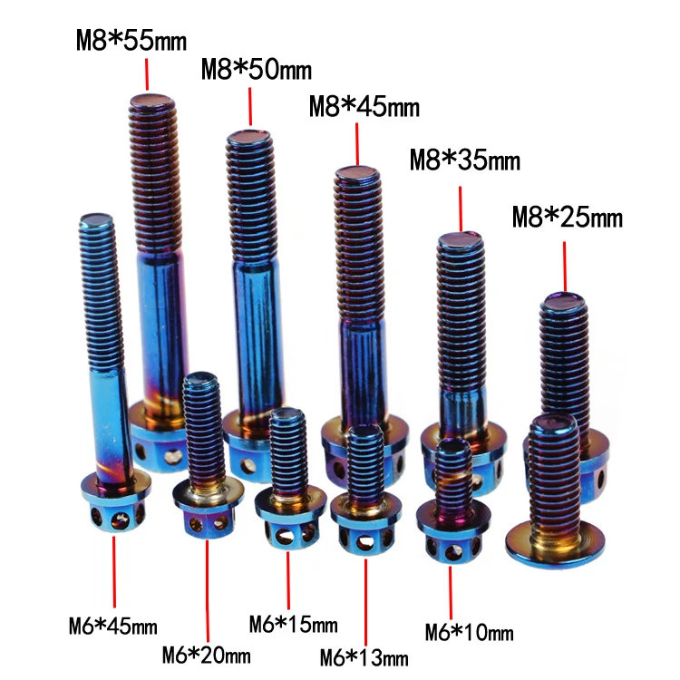 Полые винты для мотоцикла M8 гайки с внешней шестигранной головкой из нержавеющей