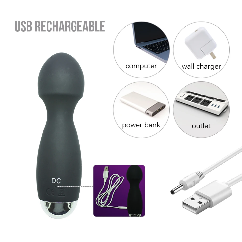 Мини эльф AV палочка секс-шоп 10 частот мощный женский Vbrator мягкий силиконовый