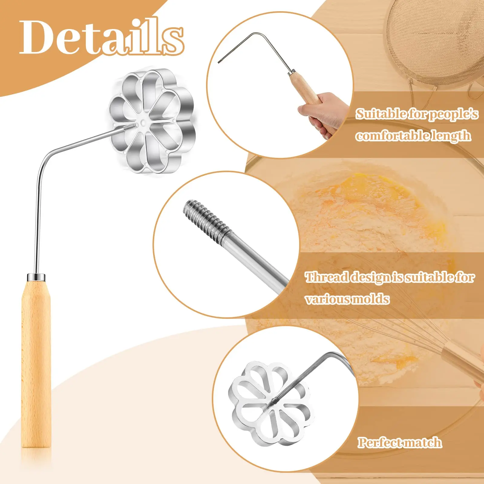 Алюминиевая шведская розетка железная форма Bunuelos с ручкой формы для вафель