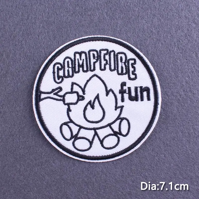 Естественный патч нашивки с волчьим медведем утюжок для одежды туристические