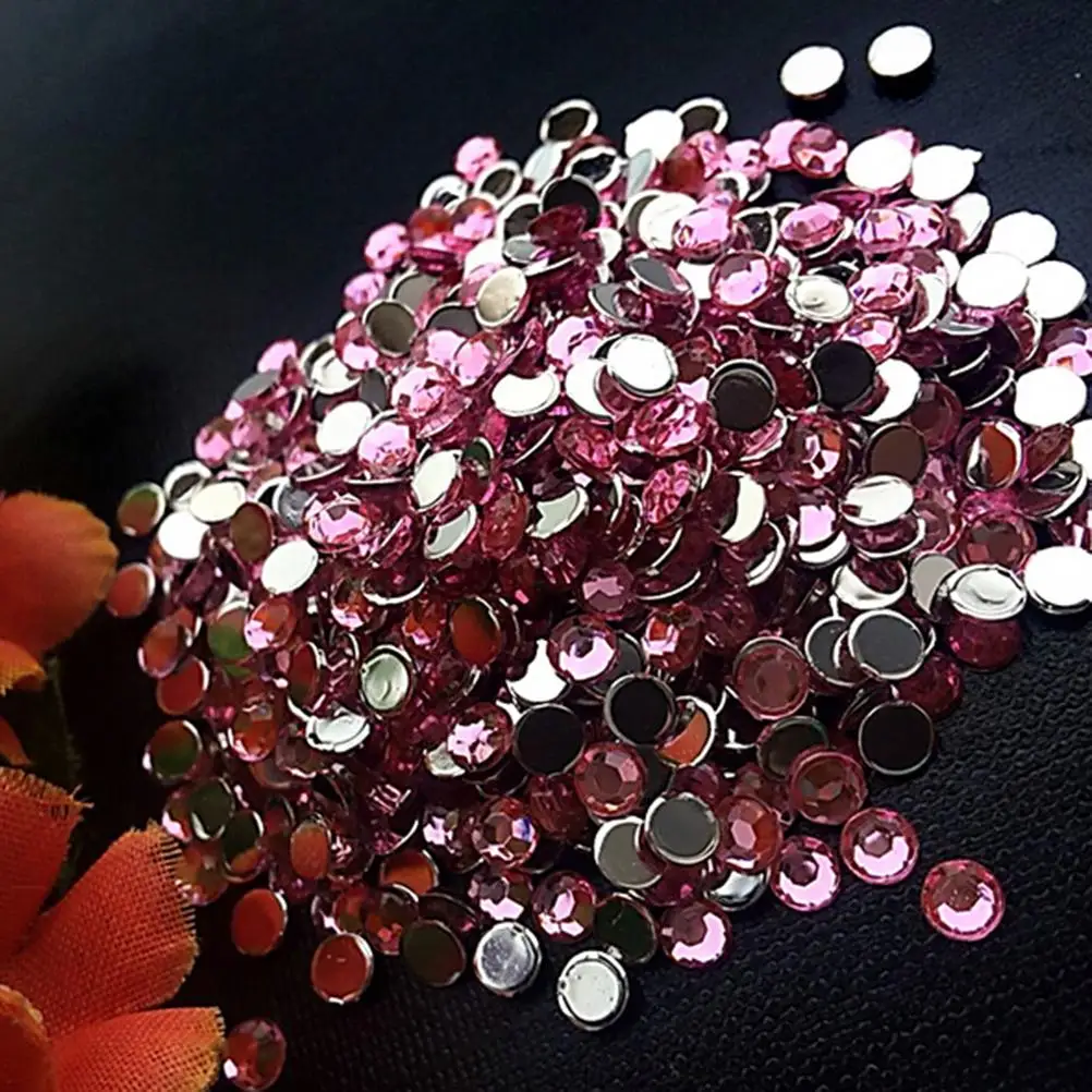 1 Wheel Nail Art Tips Gems Crystal Glitter Rhinestone DIY Rhinestones Decoration For Nail Art 3 Colors