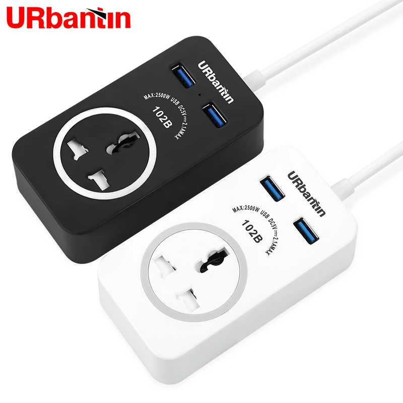 Urbantin 1AC розетки 2 USB выхода силовая полоса умная USB быстрая зарядка розетка с ЕС AU Великобритания США адаптер мини Домашняя электроника