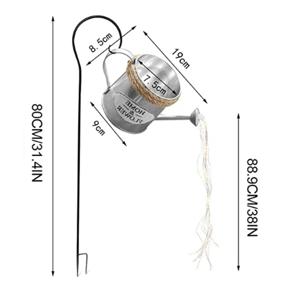 

DIY Wrought Iron Garden Art Shower Shape Lamps With Light String For Patio Holiday Party Decorations Lighting Garten Dekoration