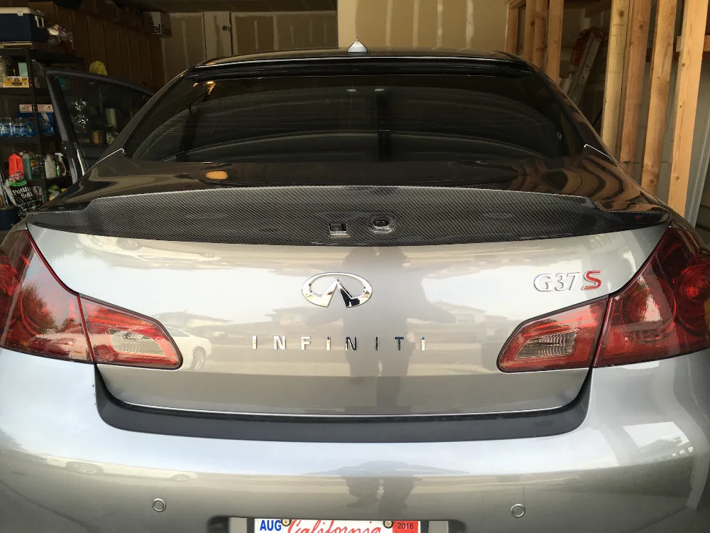 Задний спойлер для багажника G37 углеродное волокно крыло Infiniti 4 Двери Седан 2009 2013