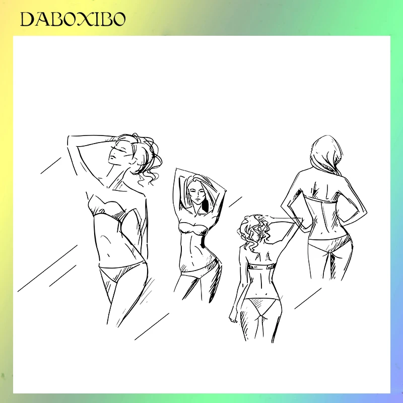 DABOXIBO девушка на пляже прозрачные штампы для DIY скрапбукинга/изготовление