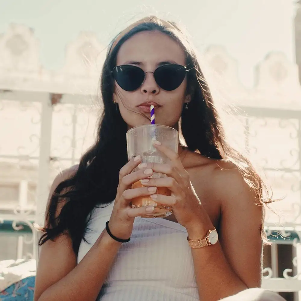 Бумажные соломинки Sangabery 25 шт. биоразлагаемые Разноцветные полосатые бумажные