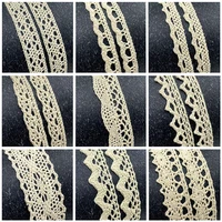 3yardslot apparel sewing fabric ivory cream trim cotton crocheted lace fabric ribbon handmade accessori