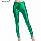 Женские блестящие леггинсы в стиле панк-рок