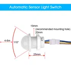Пассивный инфракрасный мини-датчик-детектор, светодиодный автоматический сенсорсветильник ключатель с обнаружением инфракрасный датчик движения из PIR, 110 В, 220 В