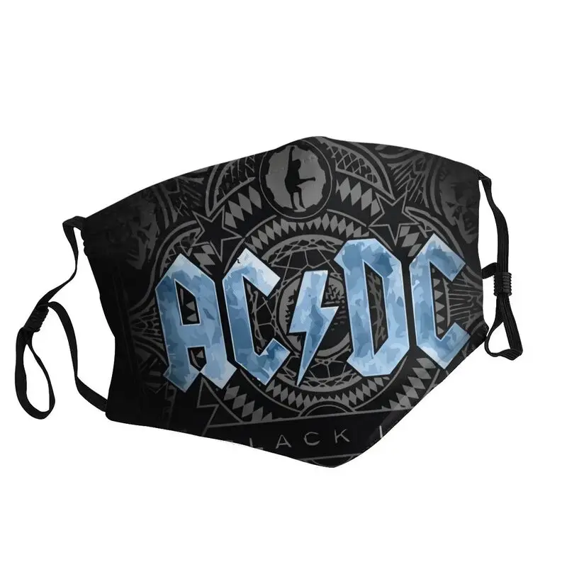 

Australian Rock Music AC DC Reusable Face Mask Heavy Metal Rock And Roll Anti Haze Dust Protection Cover Respirator Mouth Muffle