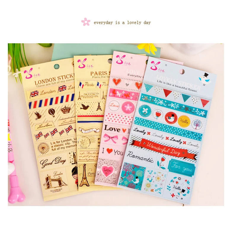 1 лист серебристыми переливами Лондон Париж Розовый декоративные наклейки