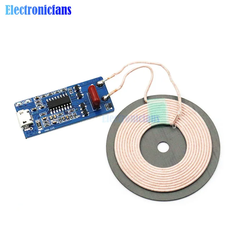 5V 1A Wireless Power Supply Charging 5W Charger Transmitter Universal Quick Charge Micro USB Coil DIY Kit | Электронные
