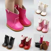 doll accessories 18%e2%80%9c height baby doll boots fashion shoes rose red pink white black shoes fit for 43cm girls dolls