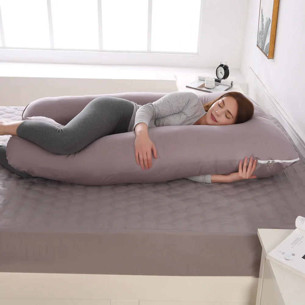 Almohada de apoyo para dormir para mujeres embarazadas, coj&iacute;n de maternidad multifuncional en forma de U, coj&iacute;n para amamantar-2