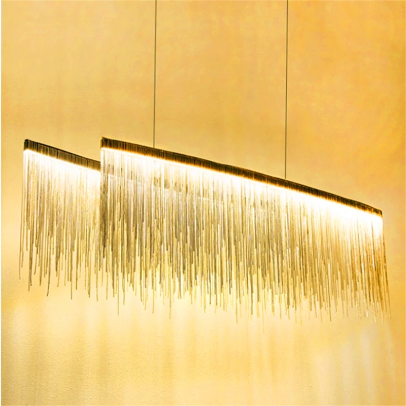 Подвесная люстра для ресторана светодиодный пост-современный бар цепочка лампа