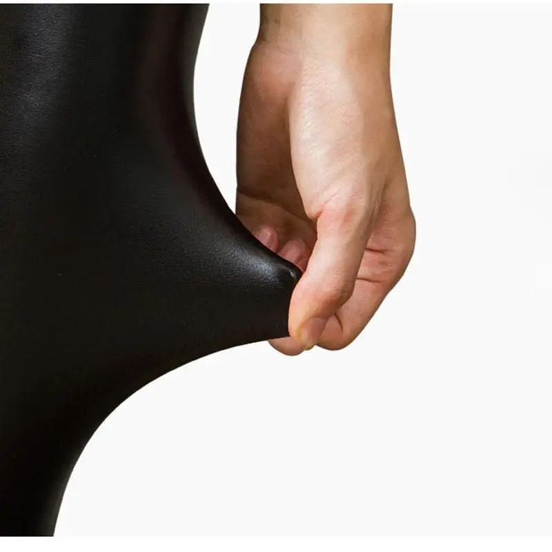 

Plus Size PU Leather Warm Winter Leggings Women Shiny Sexy Fleece High Waist Pencil Pants Black Womens Legging Elastic Trousers